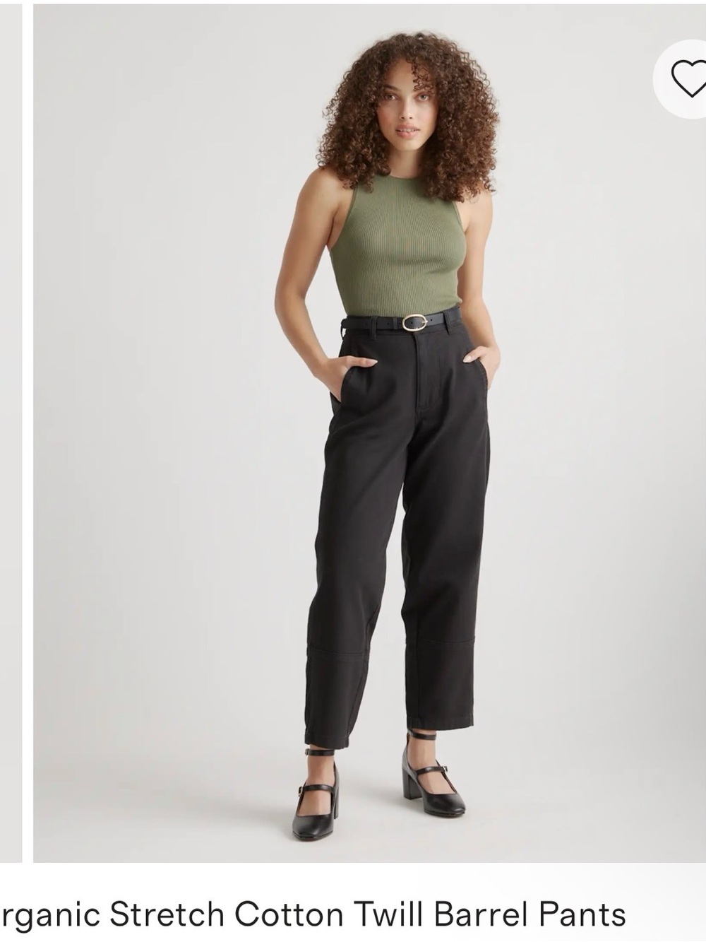 Quince Organic Stretch Cotton Twill Barrel Jean Pants